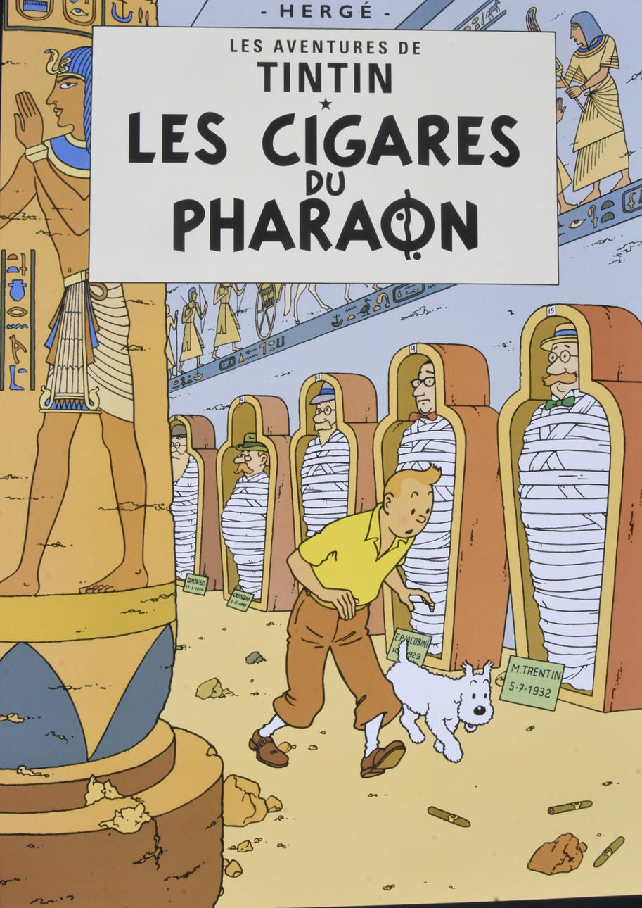 TINTIN, affisch, Offsettryck.
