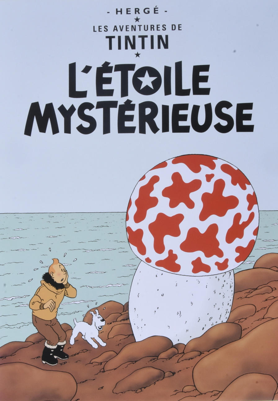 TINTIN, affisch, Offsettryck.