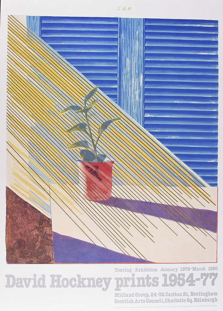 DAVID HOCKNEY. Utställningsaffisch.