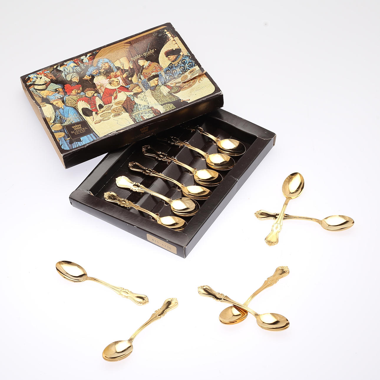 COFFEE SPOONS, 12 pcs, Scandia gold.
