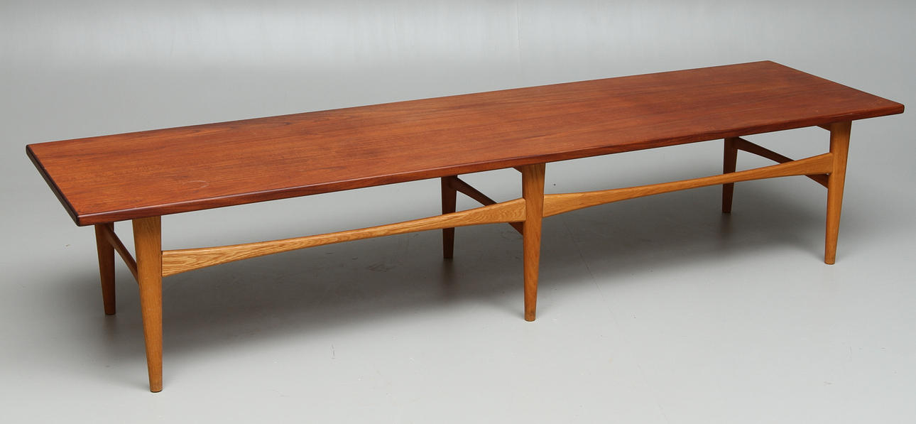 TVBÄNK/SIDOBORD, teak, 1950/60-tal.