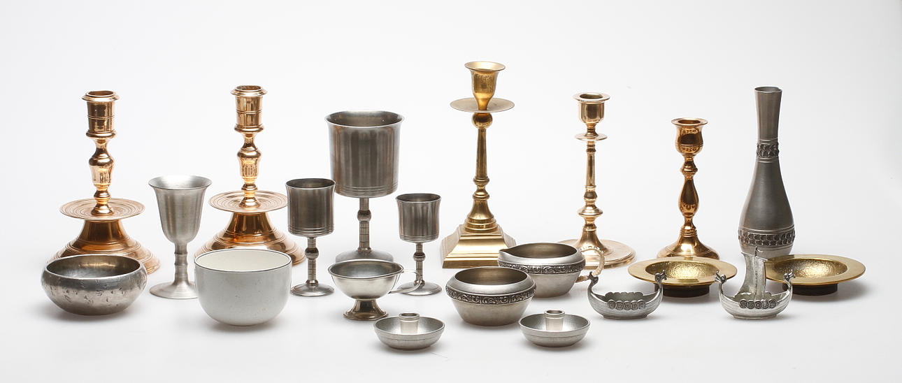 PARTI, bl.a. tenn och mässing, 1900-tal.