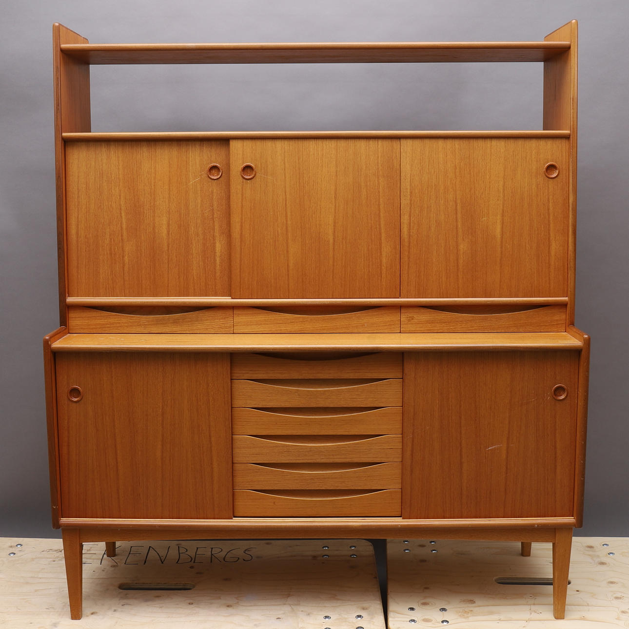 CABINET/BOOKSHELF, teak, 1950s/60s.