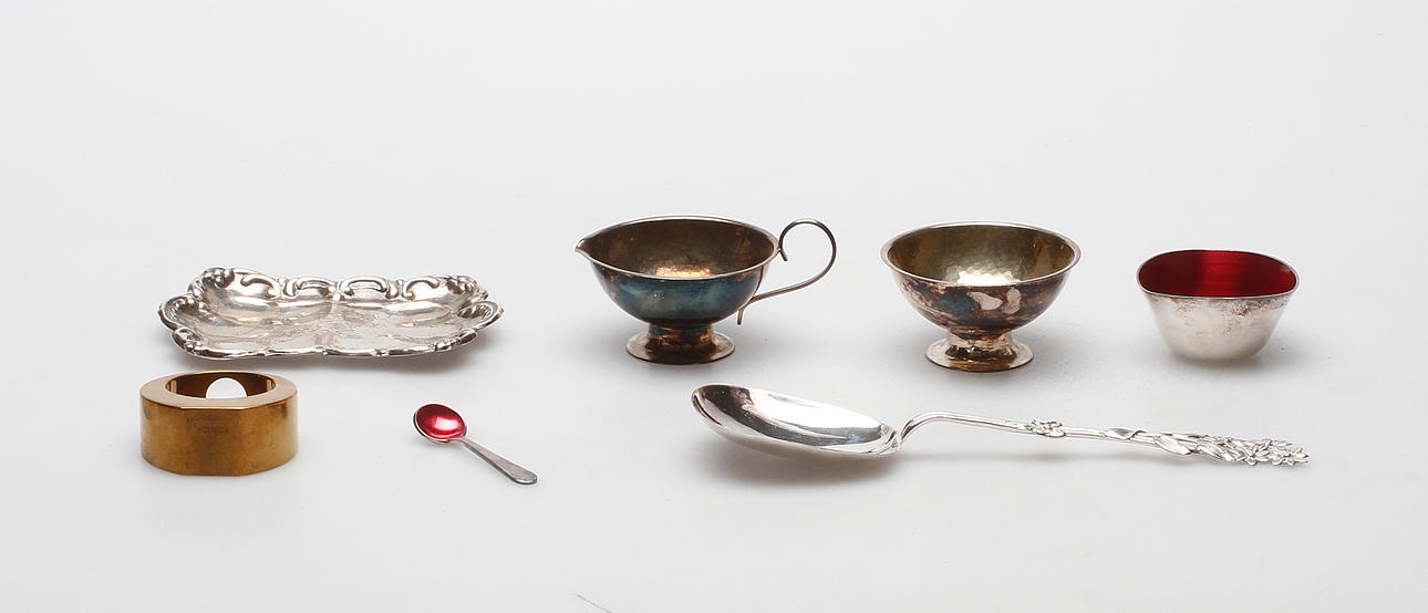 SILVERFÖREMÅL mm, 1900-tal.