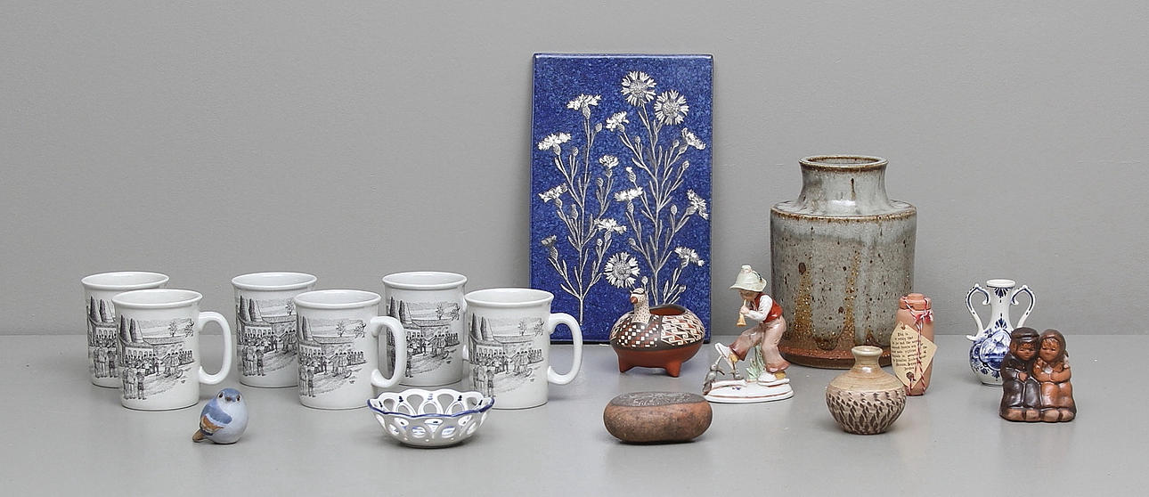 KERAMIKFÖREMÅL, bl.a. Gustavsberg.