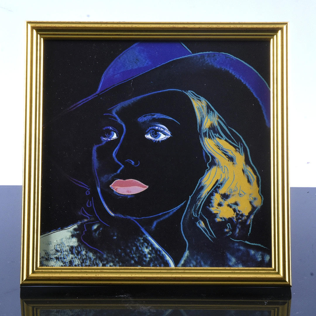 ANDY WARHOL. EFTER. Färgoffset, "Ingrid with hat", 1983.
