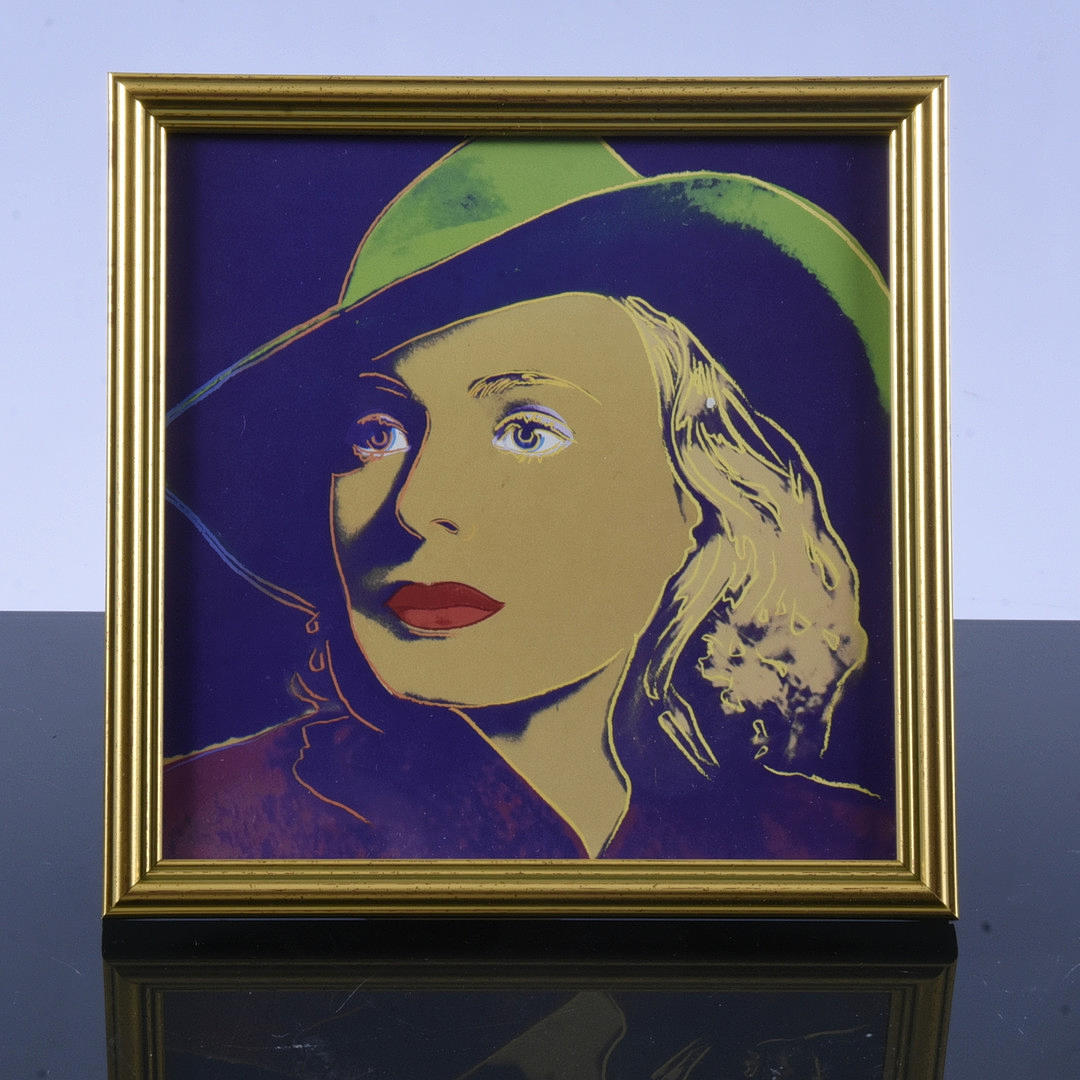 ANDY WARHOL. EFTER. Färgoffset, "Ingrid with hat", 1983.