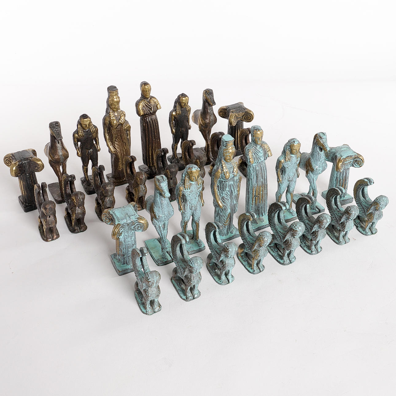 PIEZAS DE AJEDREZ, metal.