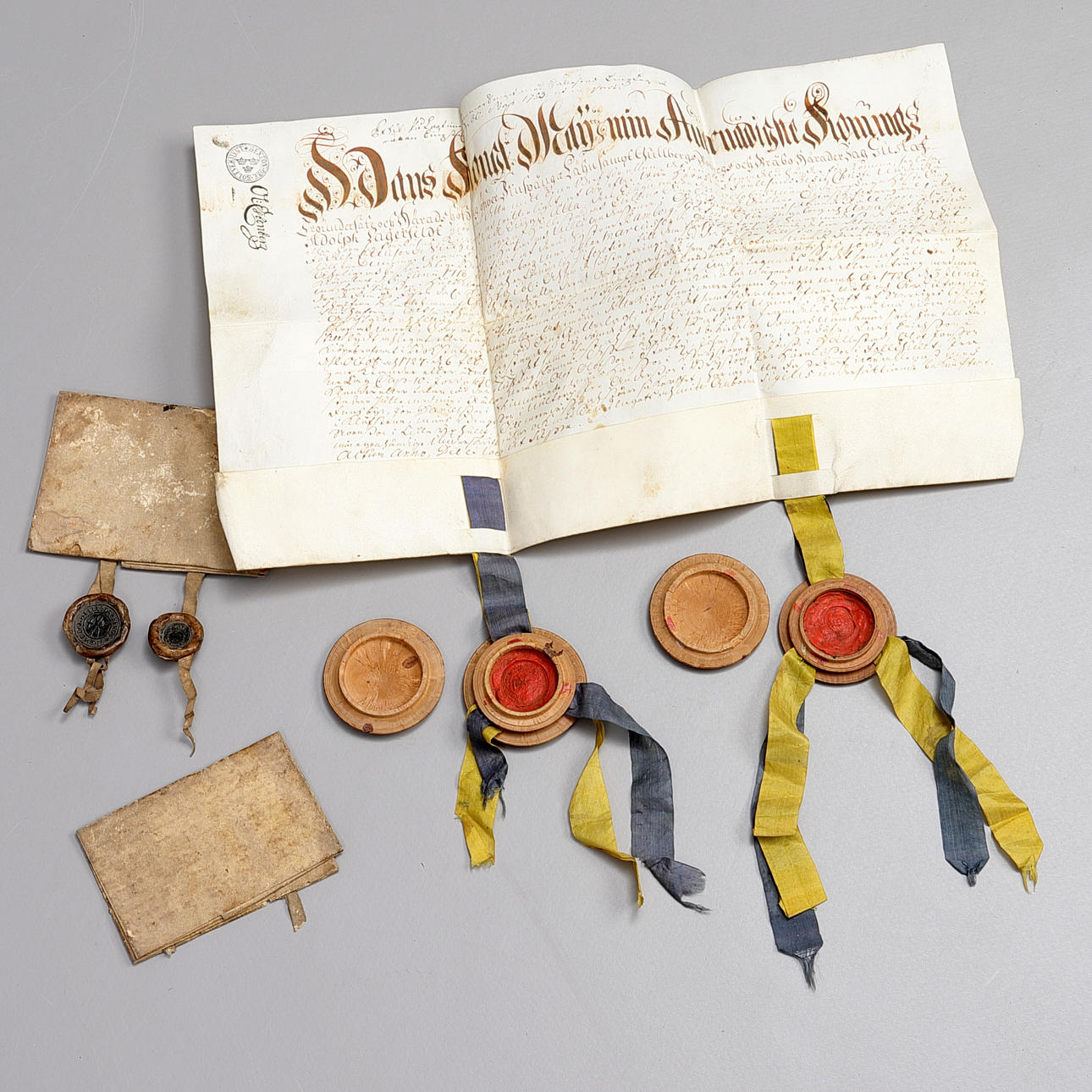 KÖPEHANDLINGAR, 3 st., 1700-tal.