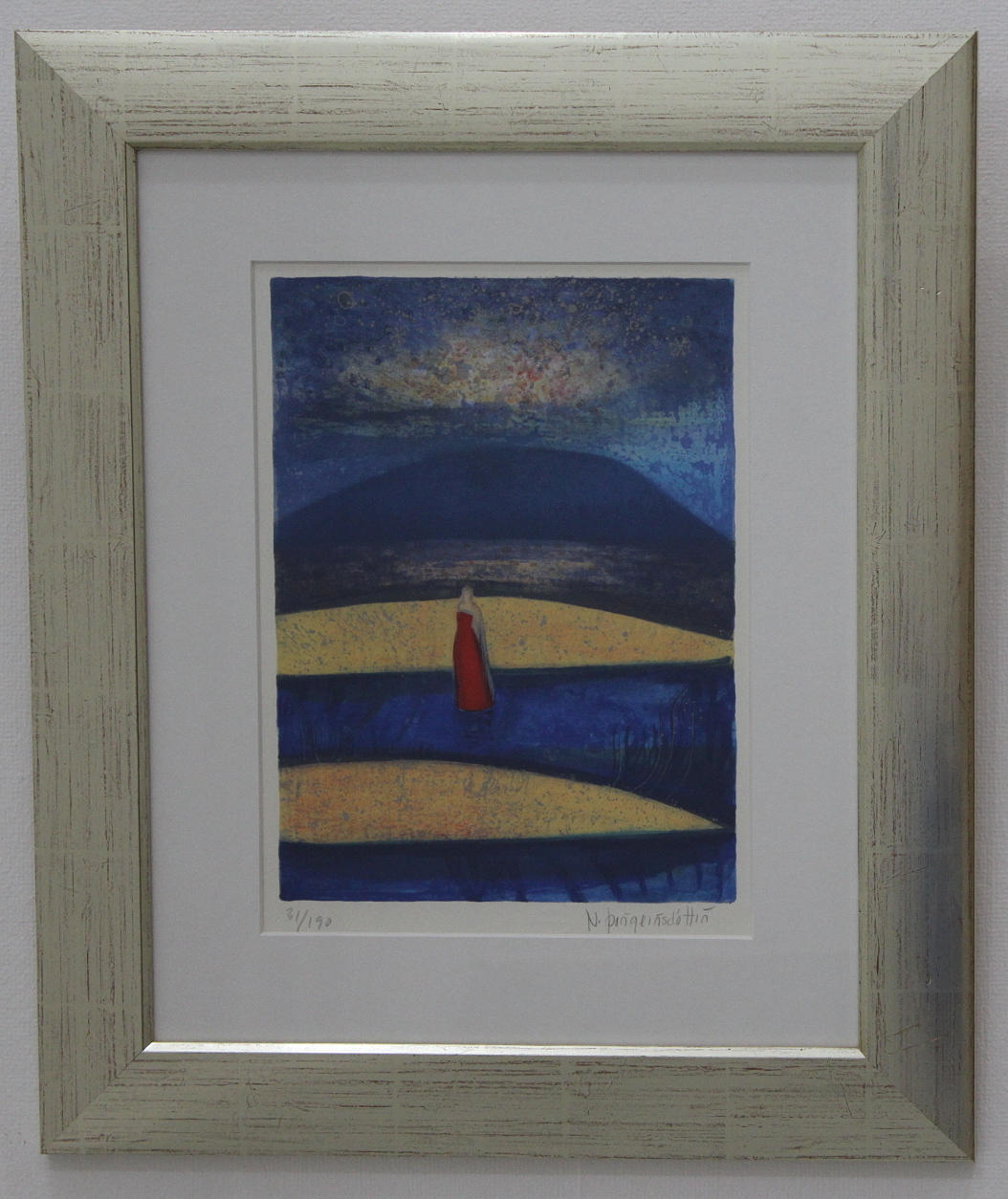 NINA THORGEIRSDOTTIR. ensam kvinna litografi, numrerad 31/190.