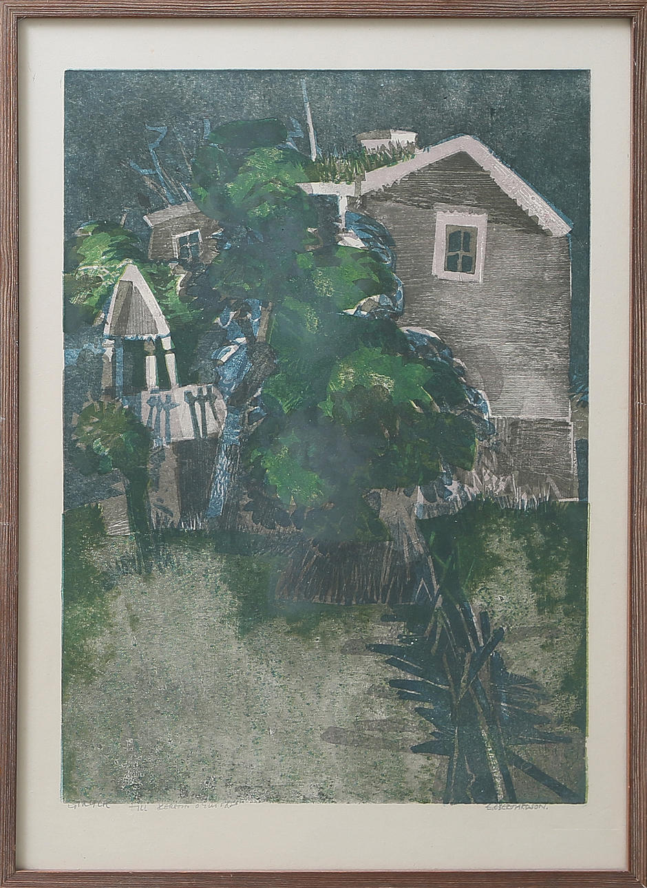 EBBE EBERHARDSON. LITO, signerad, 1900-tal.