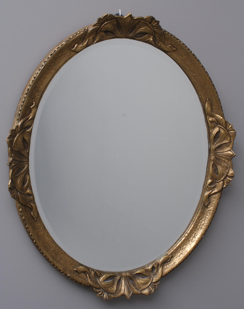 VÄGGSPEGEL, förgylld träram/pastellage, jugend.