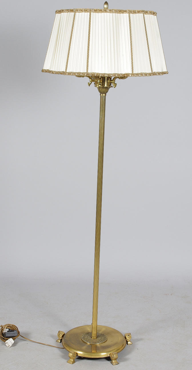 GOLVLAMPA, 5-armad, mässing.