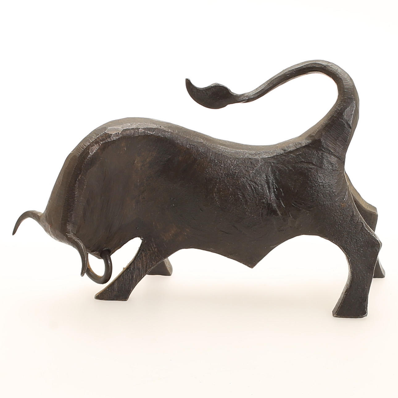 SKULPTUR, Stier, Eisen, 20. Jahrhundert.