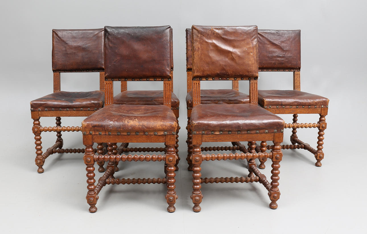 STOLAR, 6 st, barockstil, 18-1900-tal.