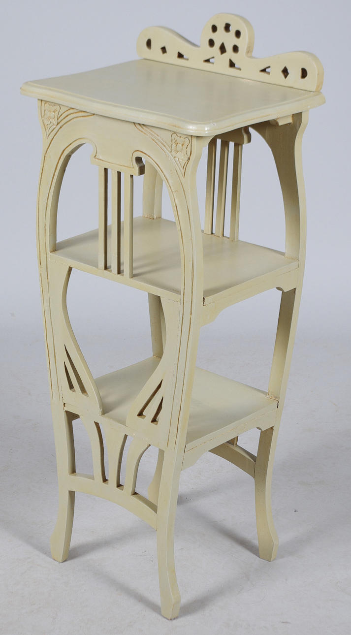 BLOMSTERBORD, målat trä, jugendstil, samtida.