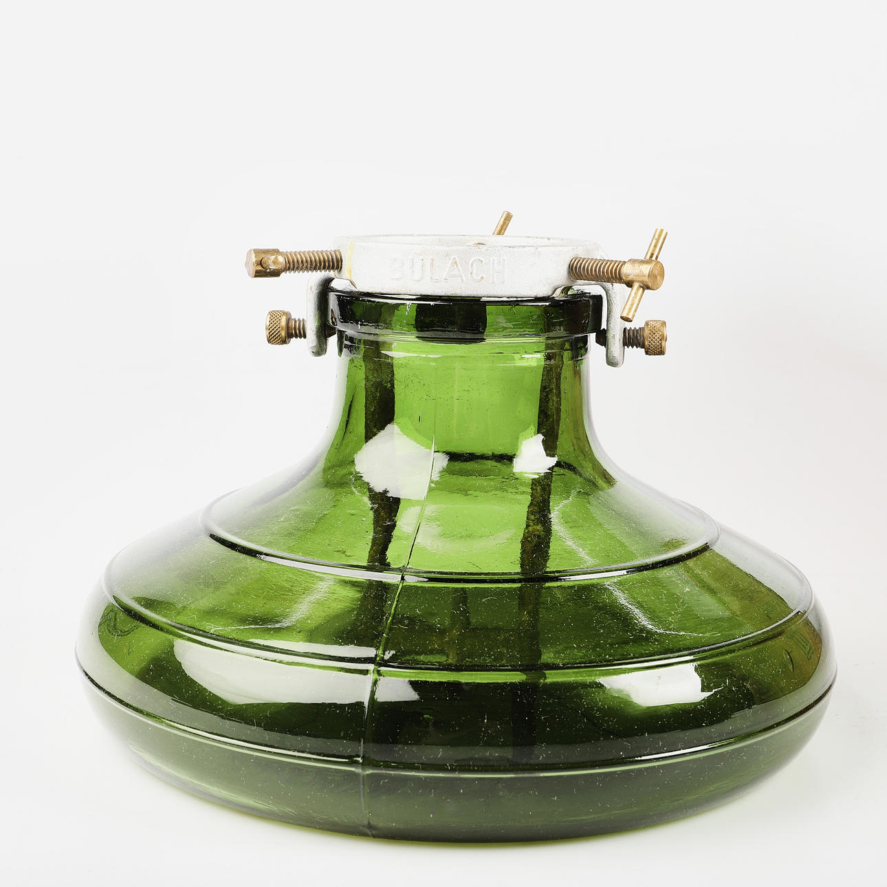 JULGRANSFOT, grönt glas, Schwitz.