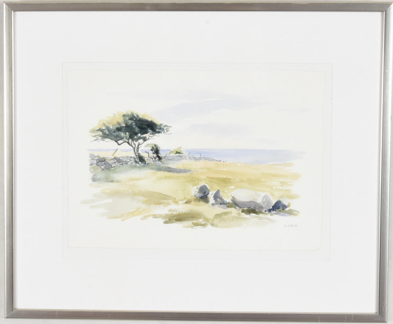 KENNETH SJÖÖ. Akvarell.