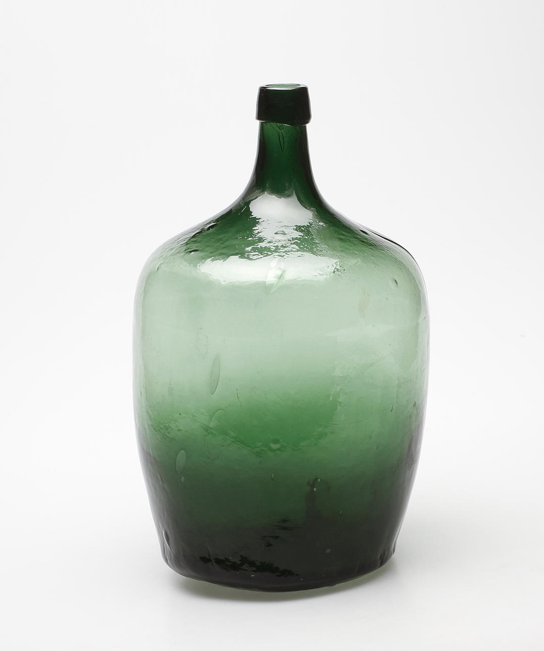 FLASKA, 1800-tal, grönt glas.