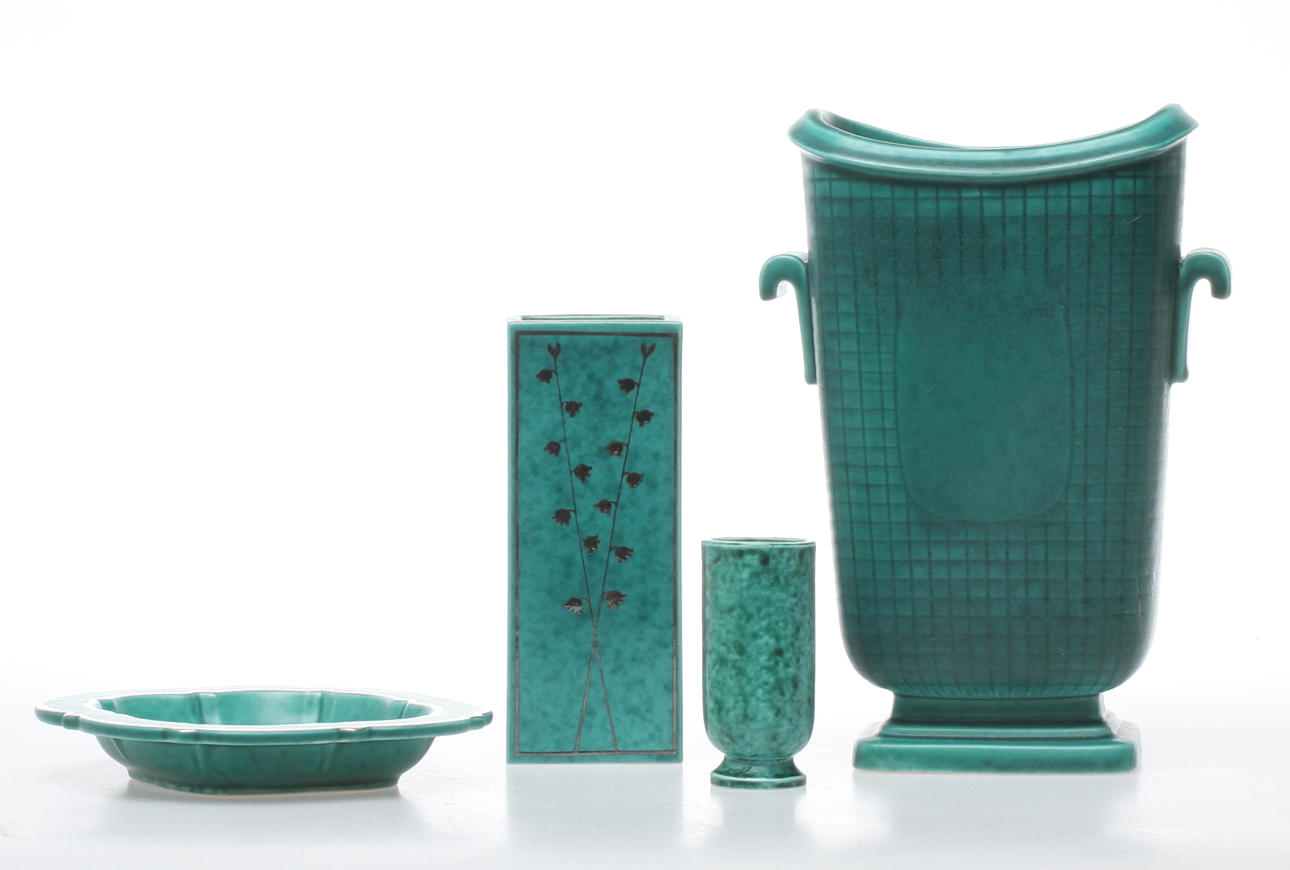 PARTI KERAMIK, 4 delar, "Argenta" Wilhelm Kåge Gustavsberg.