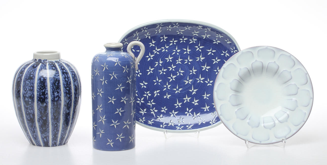 PARTI KERAMIK, 4 delar, Ingrid Atterberg, Upsala Ekeby.