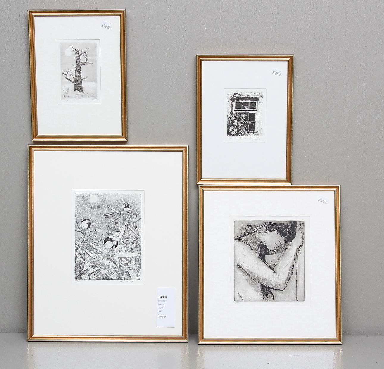 ÖSTGÖTAKONSTNÄRER m.fl, 4 st. PETER RANERS, Ö. HÅKANSSON, F.WINQVIST-ESTRADA, E. HOLMÉR-EDLING.