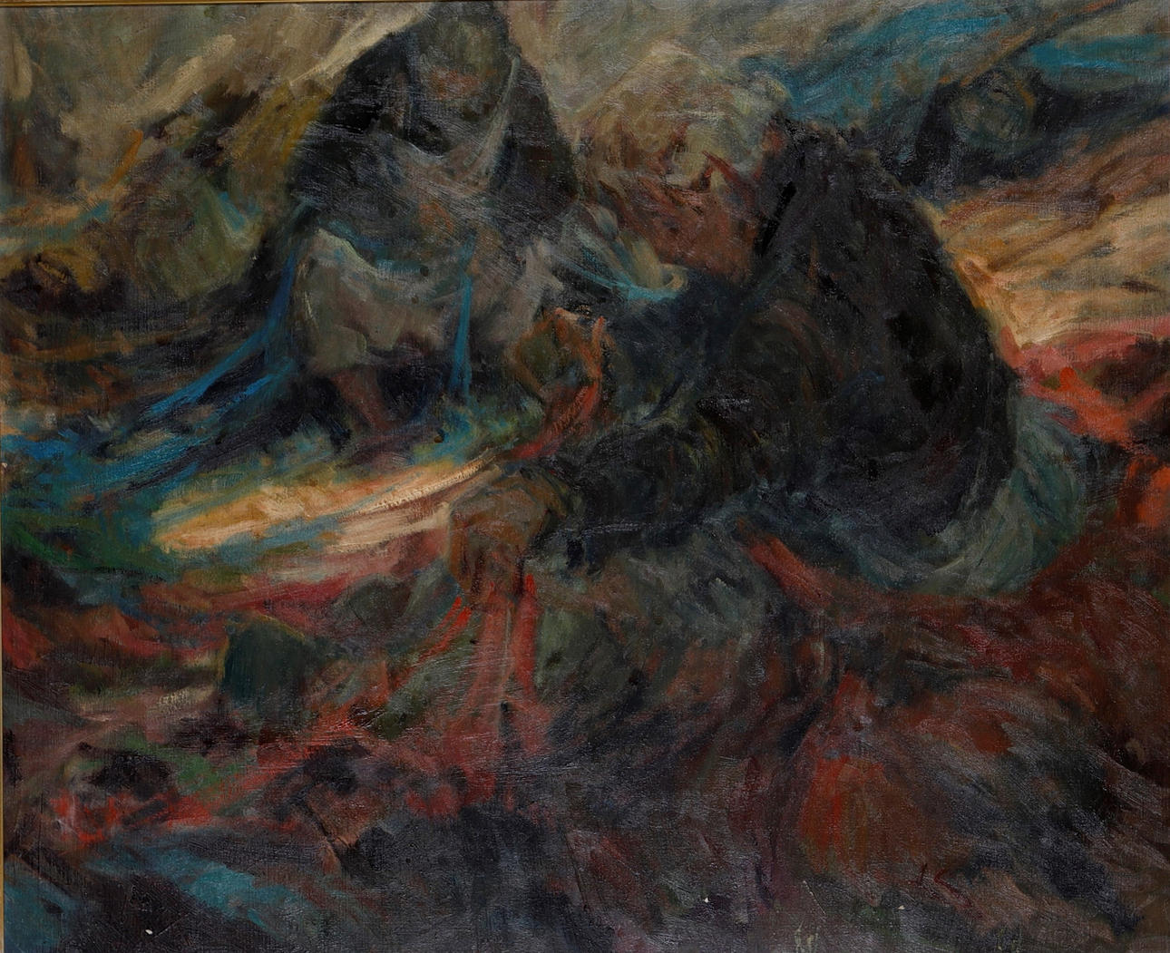 CATALAN SCHOOL, 1970. Marine scene.