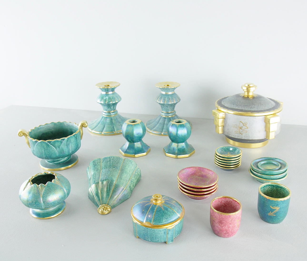 JOSEF EKBERG. Feuerstein, 24 Teile, Gustavsberg.