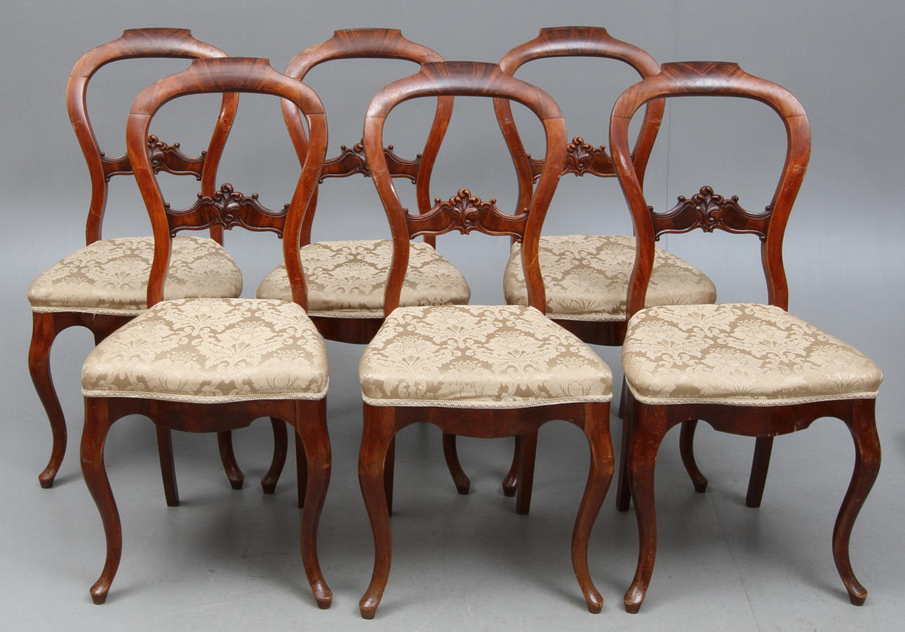 STOLAR, 6 st, nyrokoko, 1800-tal.