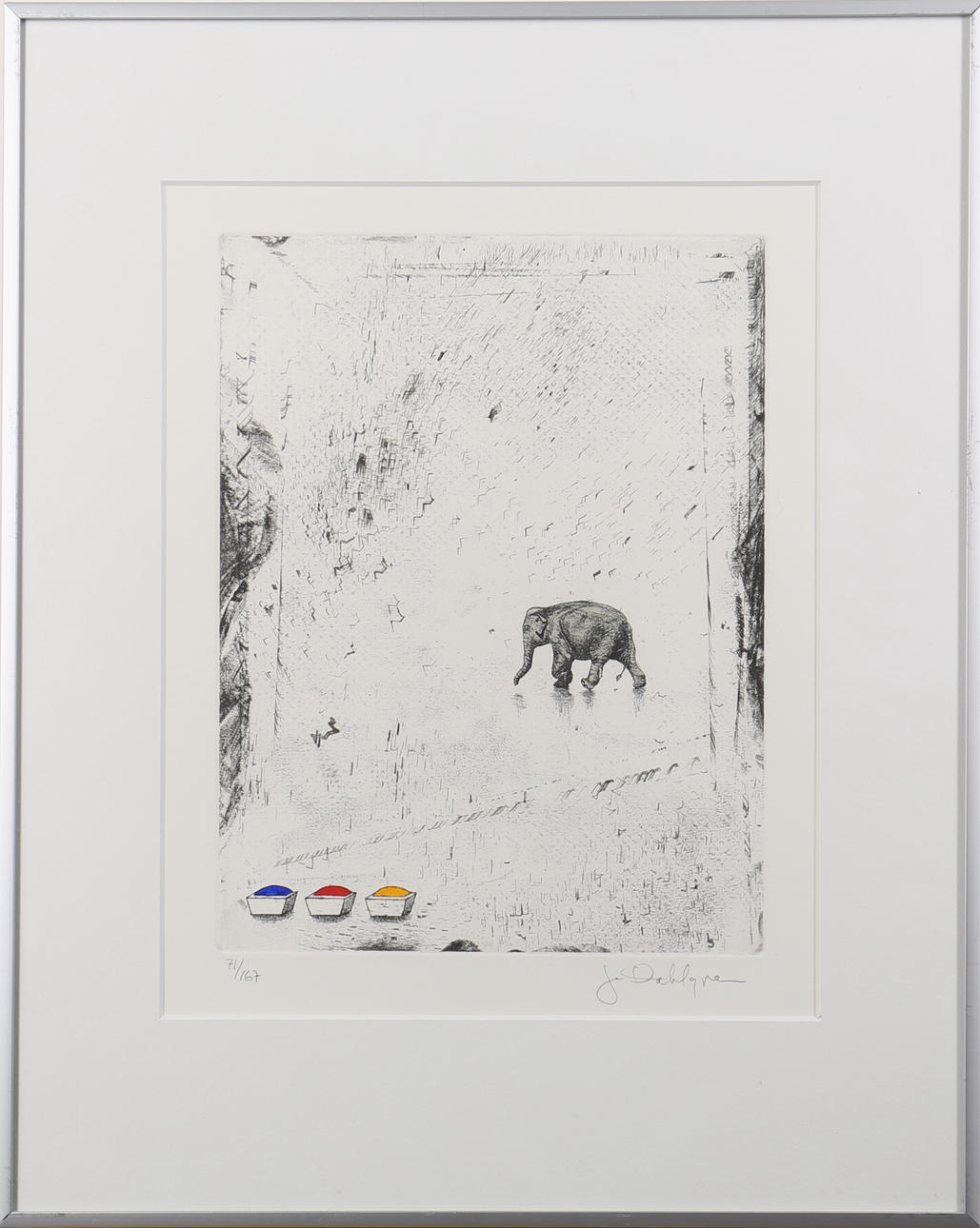 JAN DAHLGREN. Elefant, litografier, 2 st, signerade och numrerade, 71/167, 90/167.