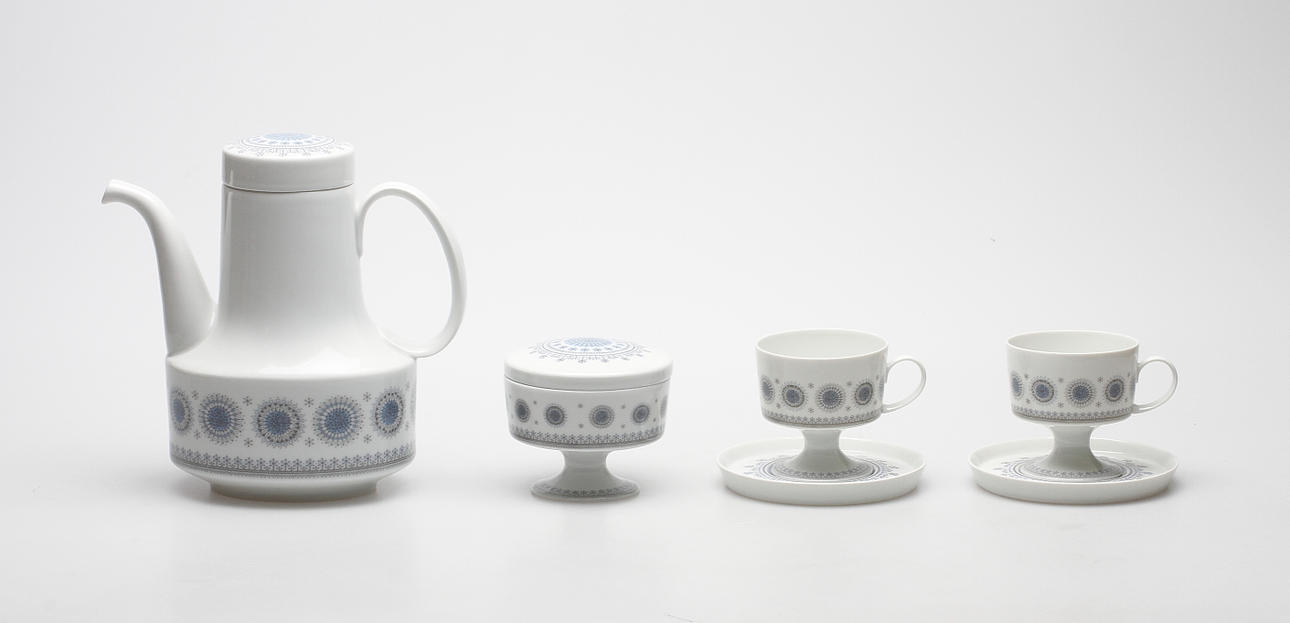 SERVISDELAR, 4 delar, porslin, Tapio Wirkkala, Rosenthal.