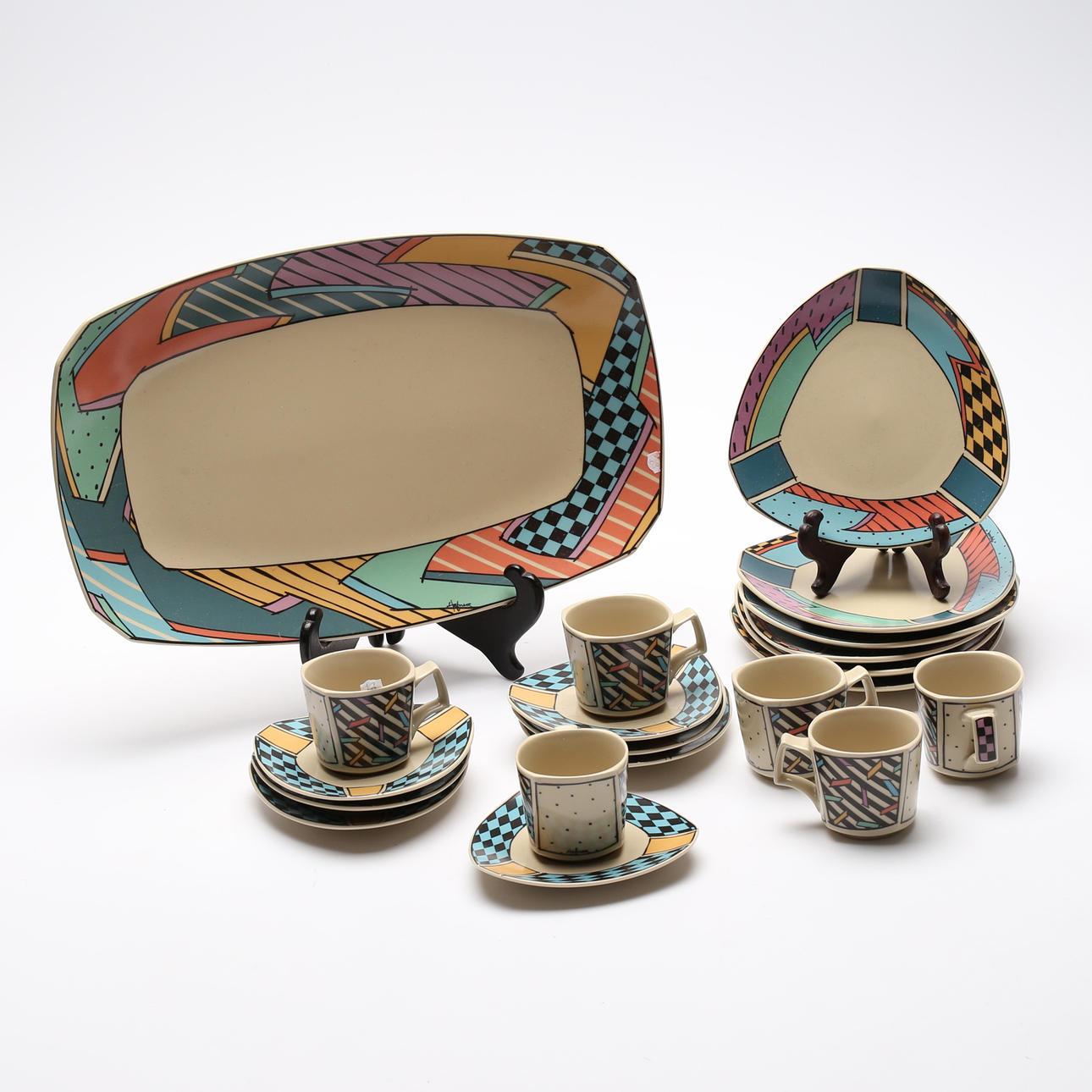 TABLEWARE, 14 pieces, "Flash One", Dorothy Hafner, Rosenthal.