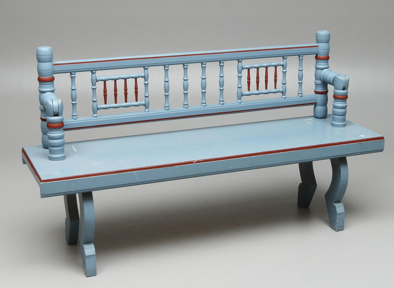 VÄNDBÄNK, bemålad, 1900-tal.