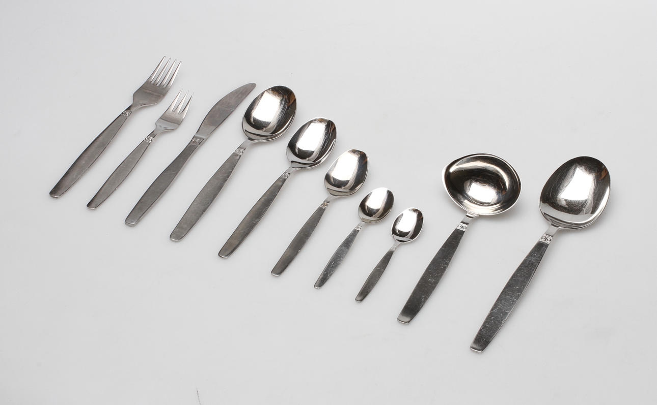 BESTICK, 72 delar, rostfritt stål, "Sessan", Nils Johan.