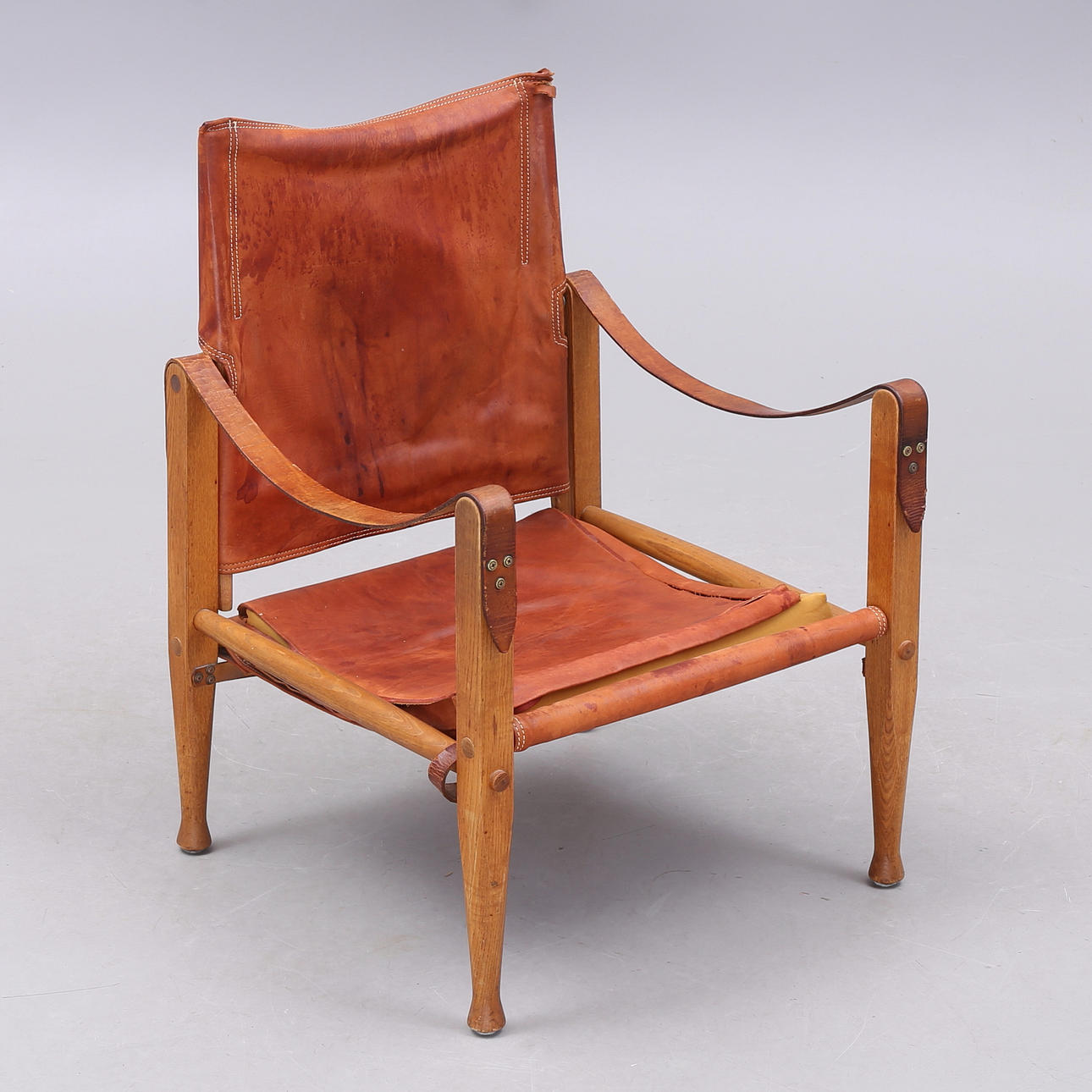 SAFARI STOL, læder, "Stol", Kaare Klint.