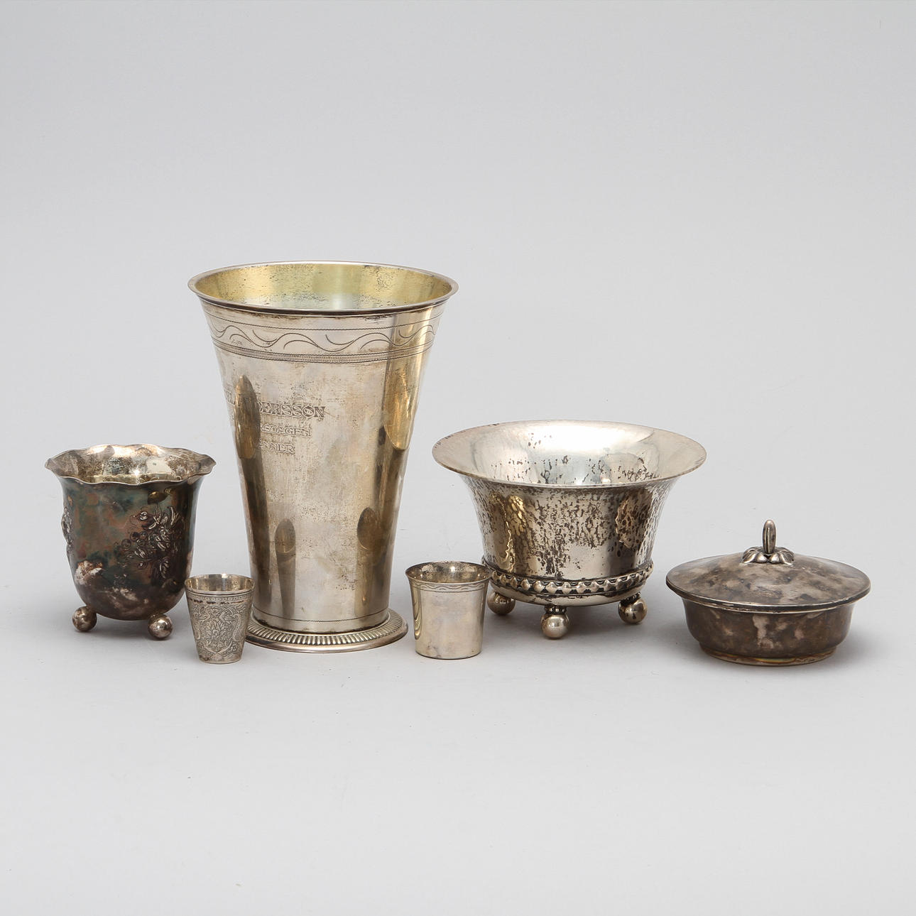 SILVER, 6 delar, ca 980 gram.