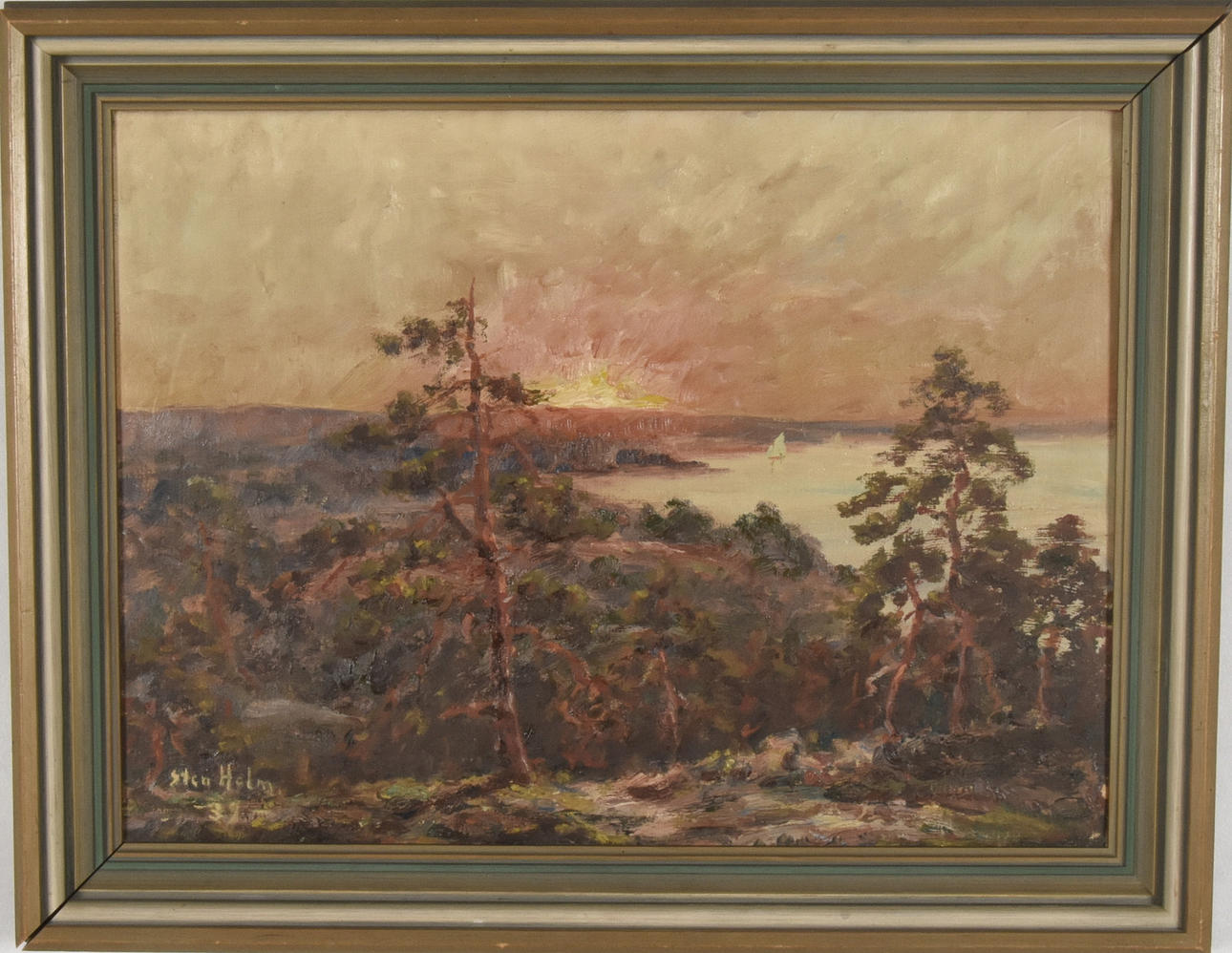 STEN HOLM. oil on canvas.