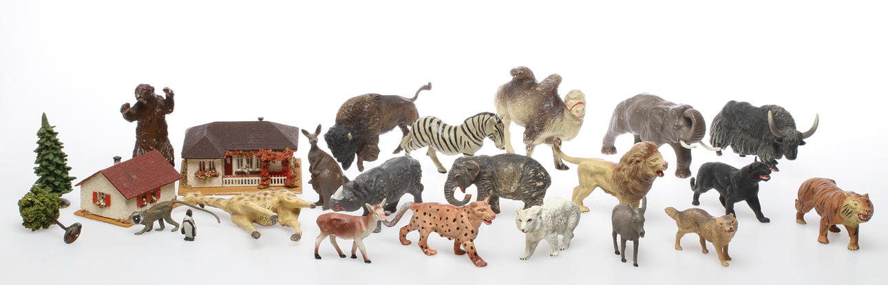 ELASTOLIN med flera, Cirka 20 stycken djur.