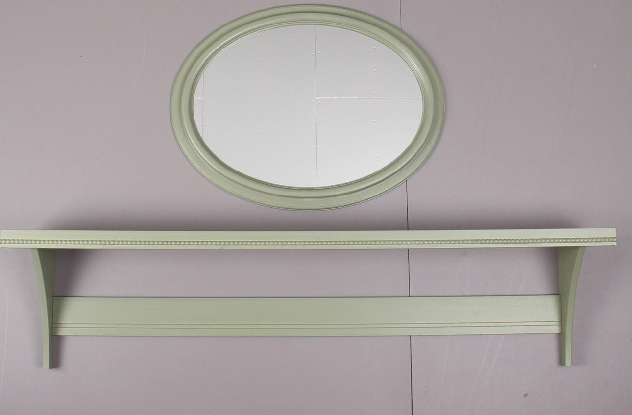 SPEGEL, samt Konsolhylla, Gustaviansk stil.