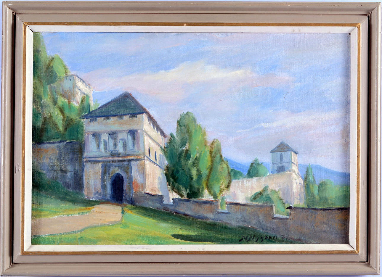 NILS NYGREN. Olja på pannå.