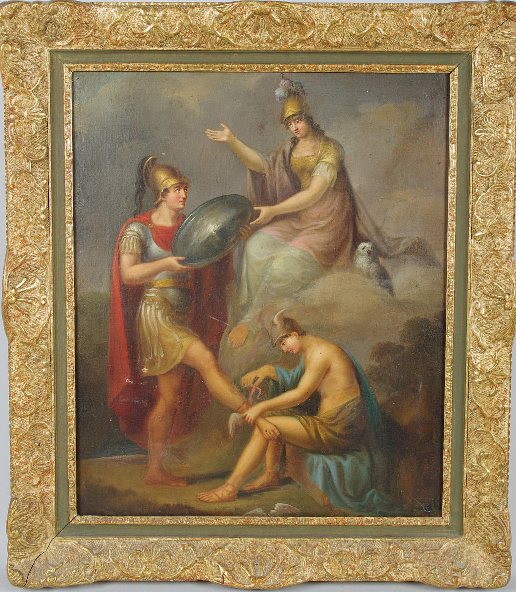 NILS HAGELBERG. TILLSKRIVEN. Romersk soldat, olja på duk, osignerad.