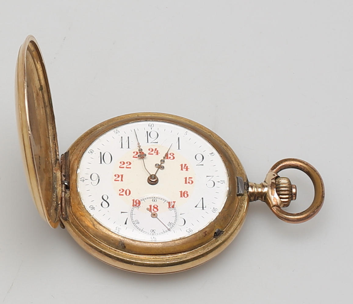 FICKUR i 14 K gulddouble. Tavannes watch Factory, USA.