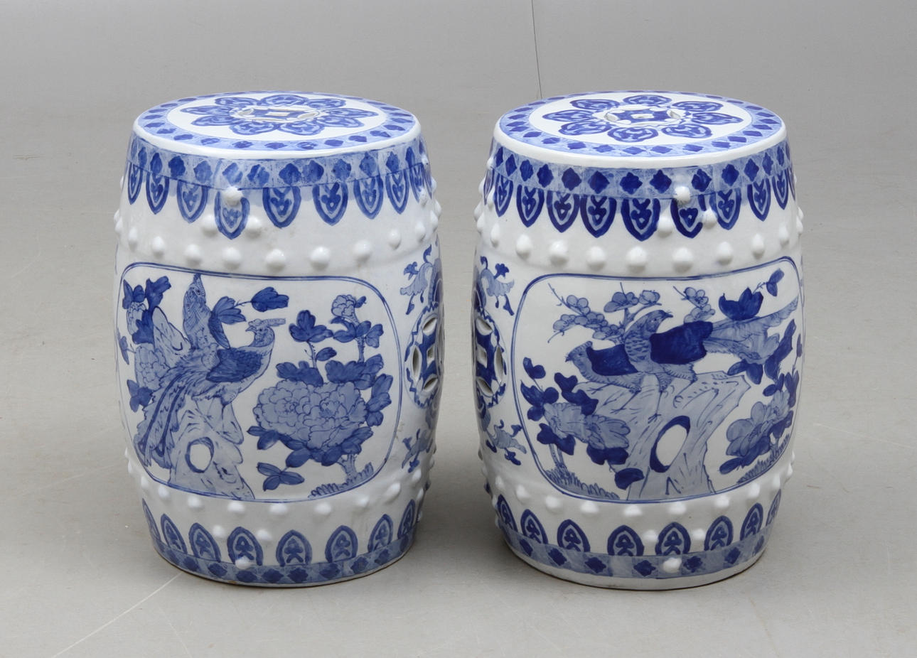 TRÄDGÅRDSPALLAR, ett par, Kina, 1900-talets andra hälft.