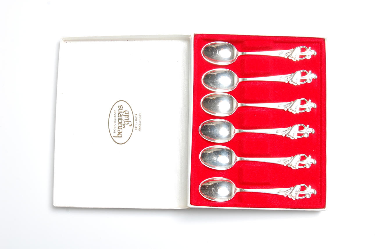 TESKEDAR, 6 st, silver, " Blåklocka ".