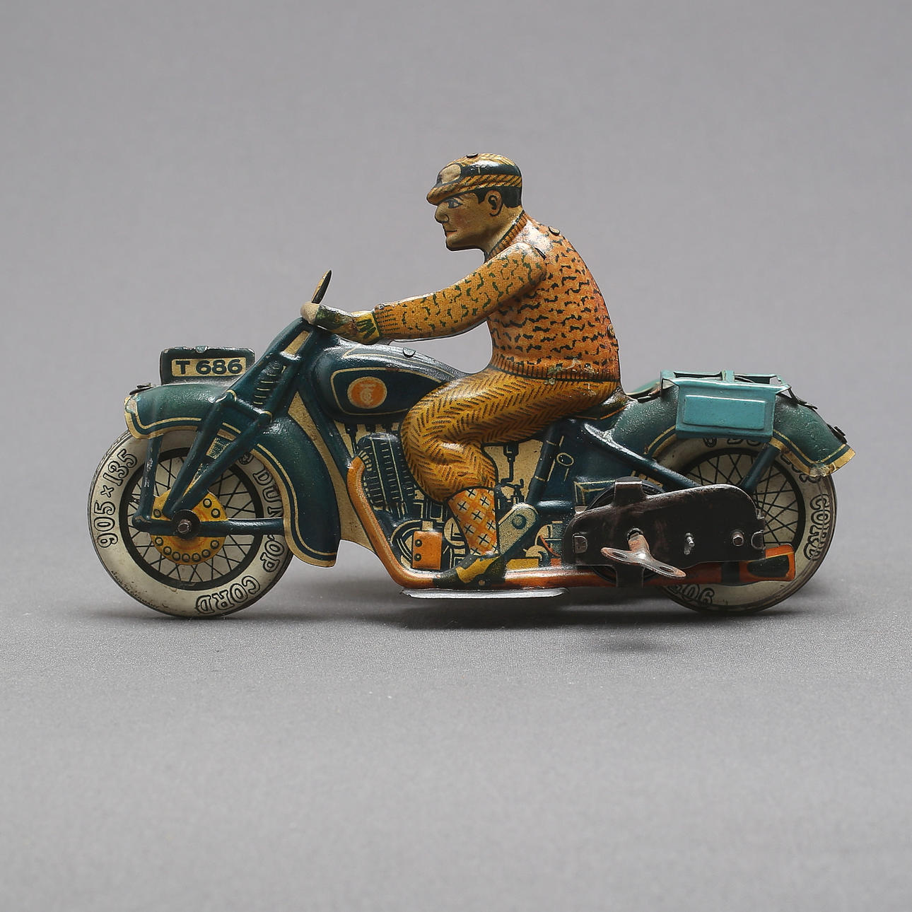 TIPPCO T 686 Motorcycle with sidecar, clockwork, made in Germany