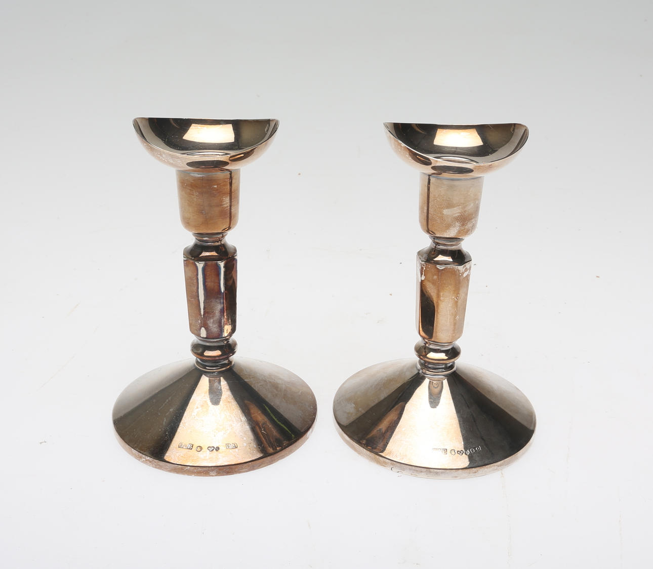 LJUSSTAKAR 1 par silver, GAB.