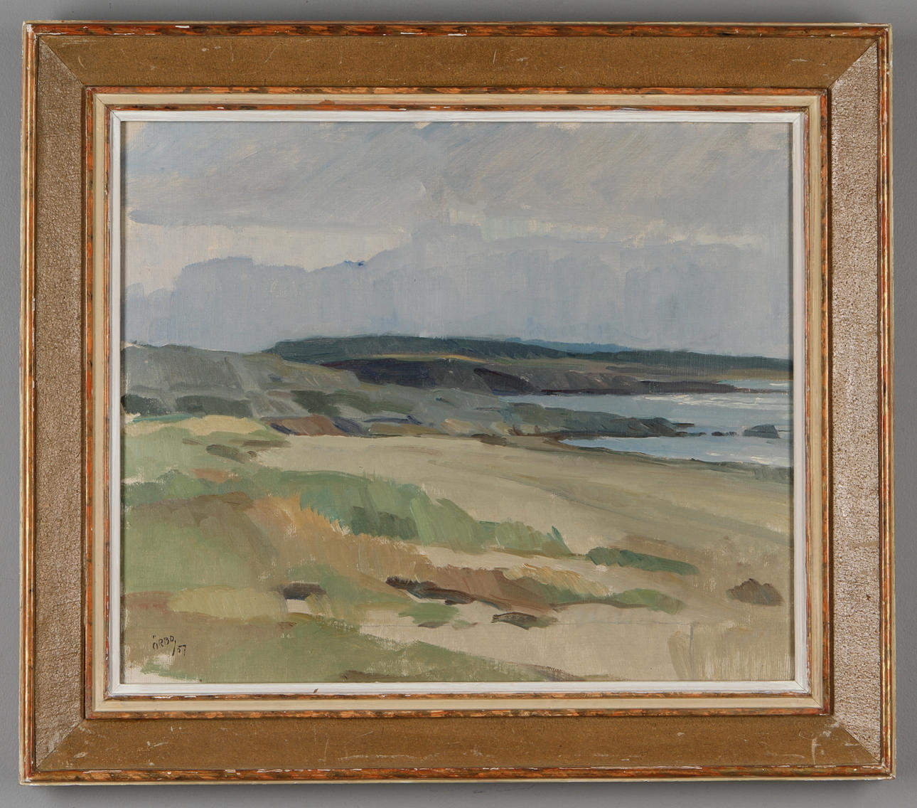 KARL ÖRBO. Kustmotiv, olja på duk, signerad och daterad 57.