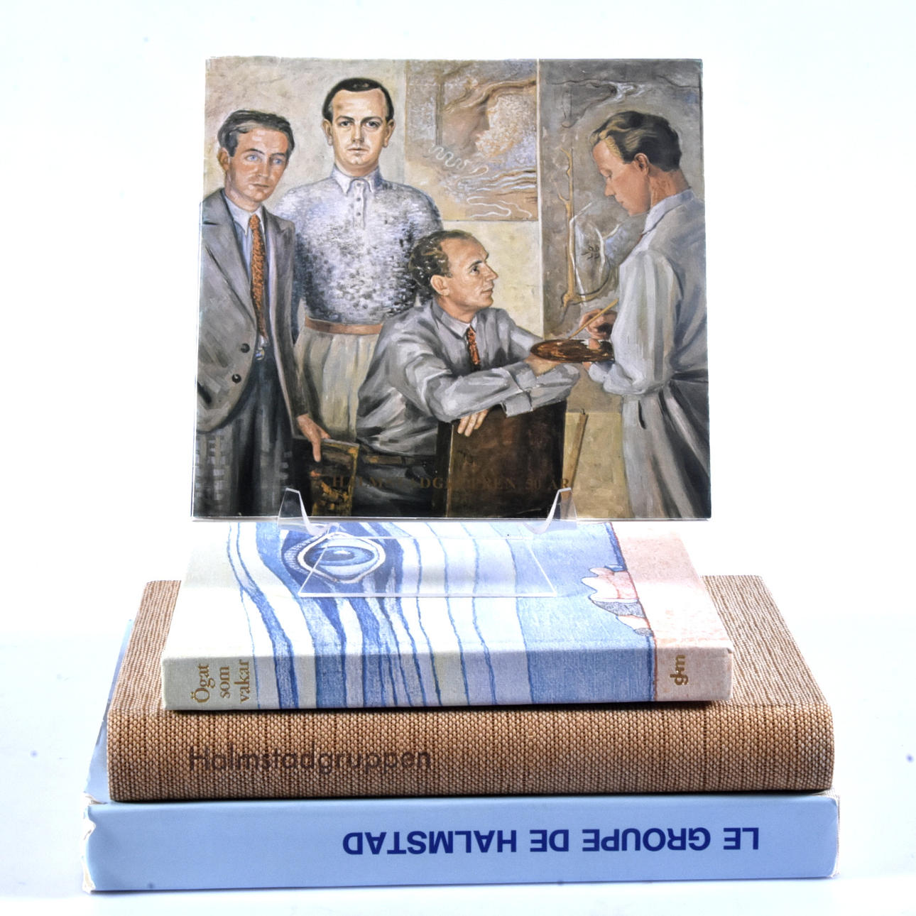 BÖCKER SAMT KATALOG, 4 st, Halmstadgruppen.