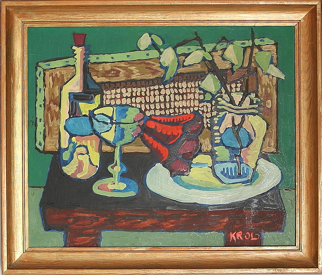 ABRAHAM KROL. Olja på duk, signerad.