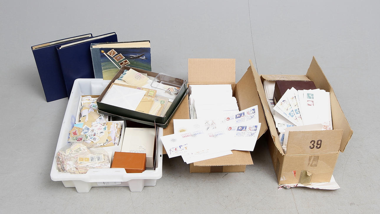 FRIMÄRKEN OCH FÖSTADAGSBREV, bl.a. Sverige.